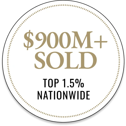$850M+ sold, top 1.5% nationwide badge