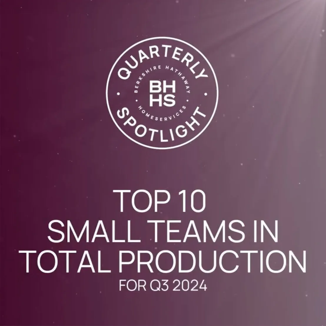 Q3 2024 National Top 10 Small Teams